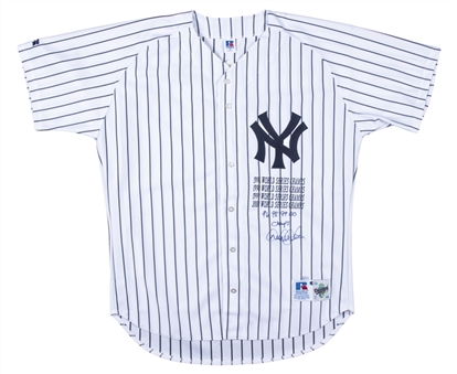 Derek Jeter Signed & Inscribed Replica New York Yankees Home Jersey LE 6/22 (Steiner)